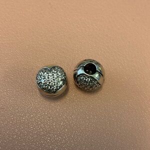 Pandora Silver Heart Charm Beads